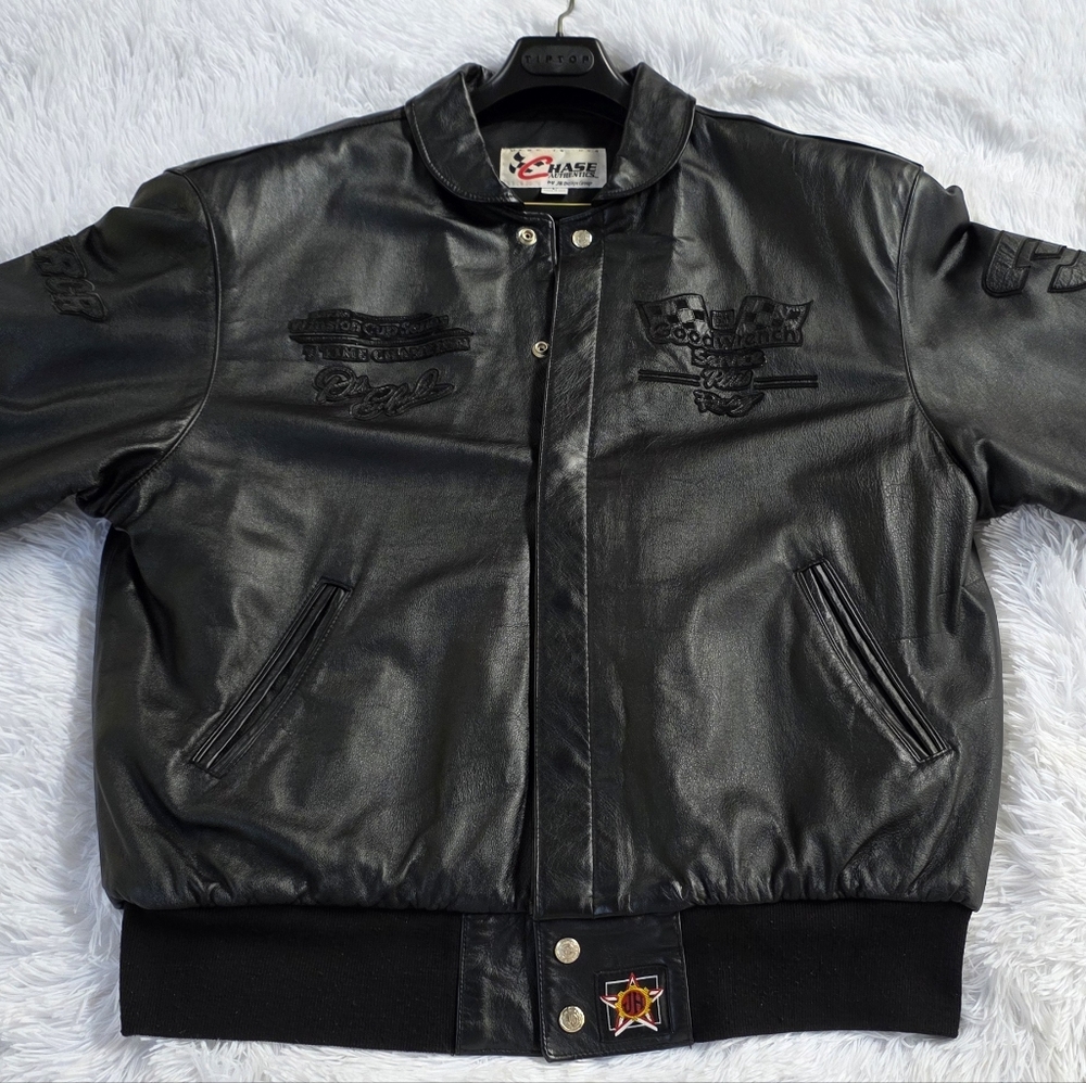 DALE EARNHARDT VINTAGE LEATHER JACKET (CHASE AUTHENTICS SIZE L)